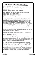 Preview for 22 page of Magna-Matic MAG-8000 Series Operating Instructions Manual