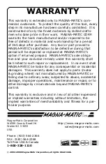 Preview for 28 page of Magna-Matic MAG-8000 Series Operating Instructions Manual