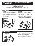 Предварительный просмотр 1 страницы Magnadyne Dual VPA Socket and USB Port Adapter DVU-2 Installation Sheet