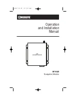 Magnadyne M1-NAV Operation And Installation Manual preview