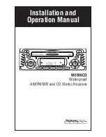 Preview for 1 page of Magnadyne M6100CD Installation And Operation Manual