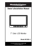 Предварительный просмотр 1 страницы Magnadyne MobileVision M135C-4 Owner'S Manual