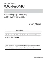 Preview for 1 page of Magnasonic MDVHD360 User Manual