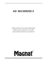 Magnat Audio AD 300 SERIES II Owner'S Manual/Warranty Document preview