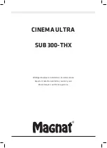 Magnat Audio CINEMA ULTRA SUB 300-THX Important Notes For Installation & Warranty Card preview