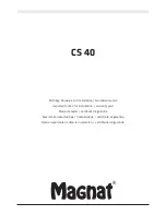 Preview for 1 page of Magnat Audio CS 40 Important Notes For Installation & Warranty Card