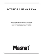 Magnat Audio INTERIOR CINEMA 2.1 VA Owner'S Manual предпросмотр