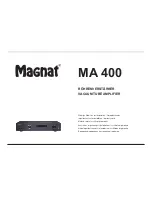 Preview for 1 page of Magnat Audio MA 400 User Manual