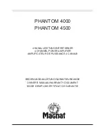 Magnat Audio PHANTOM 4000 Owner'S Manual preview