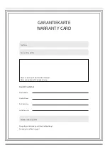 Preview for 39 page of Magnat Audio SOUNDDECK 160 Important Notes For Installation & Warranty Card