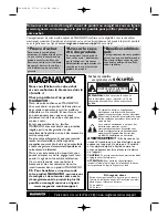 Preview for 2 page of Magnavox 13MC3206 - Tv/dvd Combination Manuel D'Utilisation