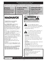 Предварительный просмотр 2 страницы Magnavox 15MF/20MF Owner'S Manual