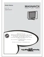 Предварительный просмотр 1 страницы Magnavox 15MF170V Owner'S Manual