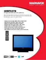 Magnavox 19MF337B - Hook Up Guide Specifications preview