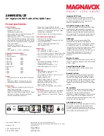 Preview for 2 page of Magnavox 19MF337B - Hook Up Guide Specifications