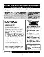 Предварительный просмотр 3 страницы Magnavox 20MT1336 - 20" Color Tv (Spanish) Manual Del Usuario