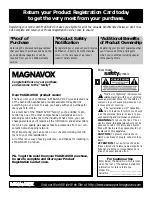 Предварительный просмотр 2 страницы Magnavox 23MT2336/17 User Manual