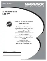 Preview for 1 page of Magnavox 26MF/32MF231D User Manual