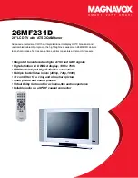 Magnavox 26MF231D - Hook Up Guide Specifications preview