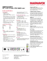 Предварительный просмотр 2 страницы Magnavox 26MF231D - Hook Up Guide Specifications