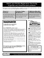 Предварительный просмотр 2 страницы Magnavox 27MS5402/17 User Manual