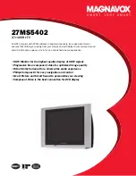 Предварительный просмотр 1 страницы Magnavox 27MS5402 - 27v 100hz Tv Product Specifications