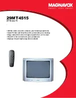 Предварительный просмотр 1 страницы Magnavox 29MT4515 Specifications