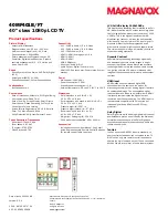 Preview for 2 page of Magnavox 40MF401B Specification