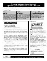 Preview for 3 page of Magnavox 42MF230A - 42mf230a/37 Manual De L'Utilisateur