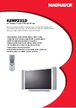 Предварительный просмотр 1 страницы Magnavox 42MF231D/17 Product Specifications