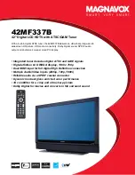 Предварительный просмотр 1 страницы Magnavox 42MF337B - Hook Up Guide Brochure & Specs