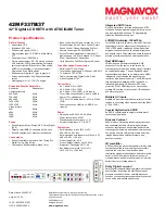 Предварительный просмотр 2 страницы Magnavox 42MF337B - Hook Up Guide Brochure & Specs