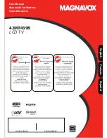 Предварительный просмотр 1 страницы Magnavox 42MF439B - 42" LCD TV User Manual