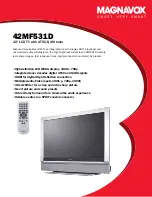 Magnavox 42MF531D - Hook Up Guide Specifications preview