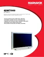 Предварительный просмотр 1 страницы Magnavox 42MF7000 Brochure