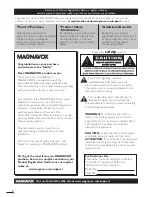 Preview for 2 page of Magnavox 46MF401B Owner'S Manual