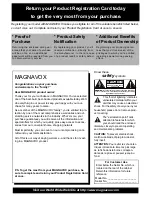 Preview for 2 page of Magnavox 50ML8105D - Quickuse Owner'S Manual
