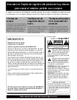 Preview for 1 page of Magnavox 50ML8305D - 50" Hd Dlp™ Projection Tv (Spanish) Manual Del Usuario