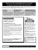 Предварительный просмотр 2 страницы Magnavox 51MP392H - 51" Widescreen Hd Ready Tv User Manual