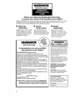 Предварительный просмотр 5 страницы Magnavox AZ 2805 Owner'S Manual