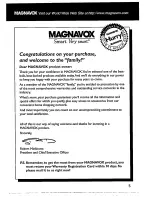 Предварительный просмотр 5 страницы Magnavox AZ 7453 Owner'S Manual