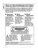 Preview for 6 page of Magnavox AZ 7461 Operating Instructions Manual