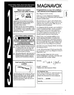 Preview for 3 page of Magnavox AZ 9340 User Manual