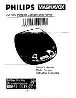 Preview for 1 page of Magnavox AZ7000 - Cd Personal Manuel Du Propriétaire