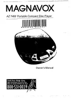 Предварительный просмотр 1 страницы Magnavox AZ7453 - Cd Portable Owner'S Manual