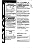 Preview for 3 page of Magnavox AZ8140/05 User Manual