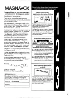 Preview for 3 page of Magnavox AZ9440 User Manual