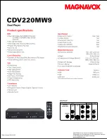 Preview for 2 page of Magnavox CDV220MW9 Manual