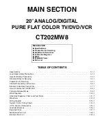 Предварительный просмотр 3 страницы Magnavox CT202MW8 Service Manual