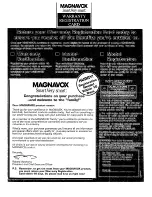 Предварительный просмотр 2 страницы Magnavox CT4764 Owner'S Manual